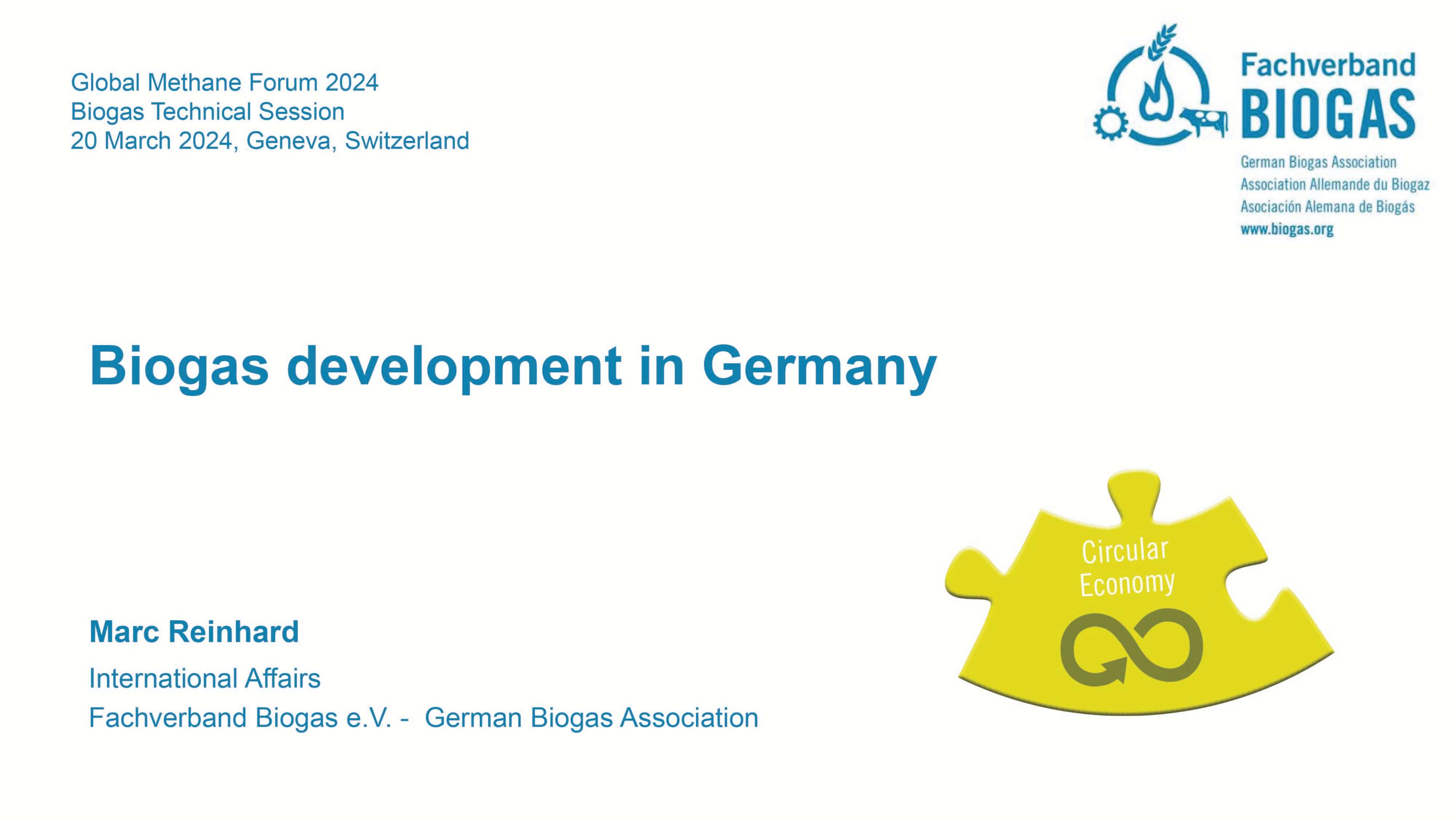 Biogas development in Germany